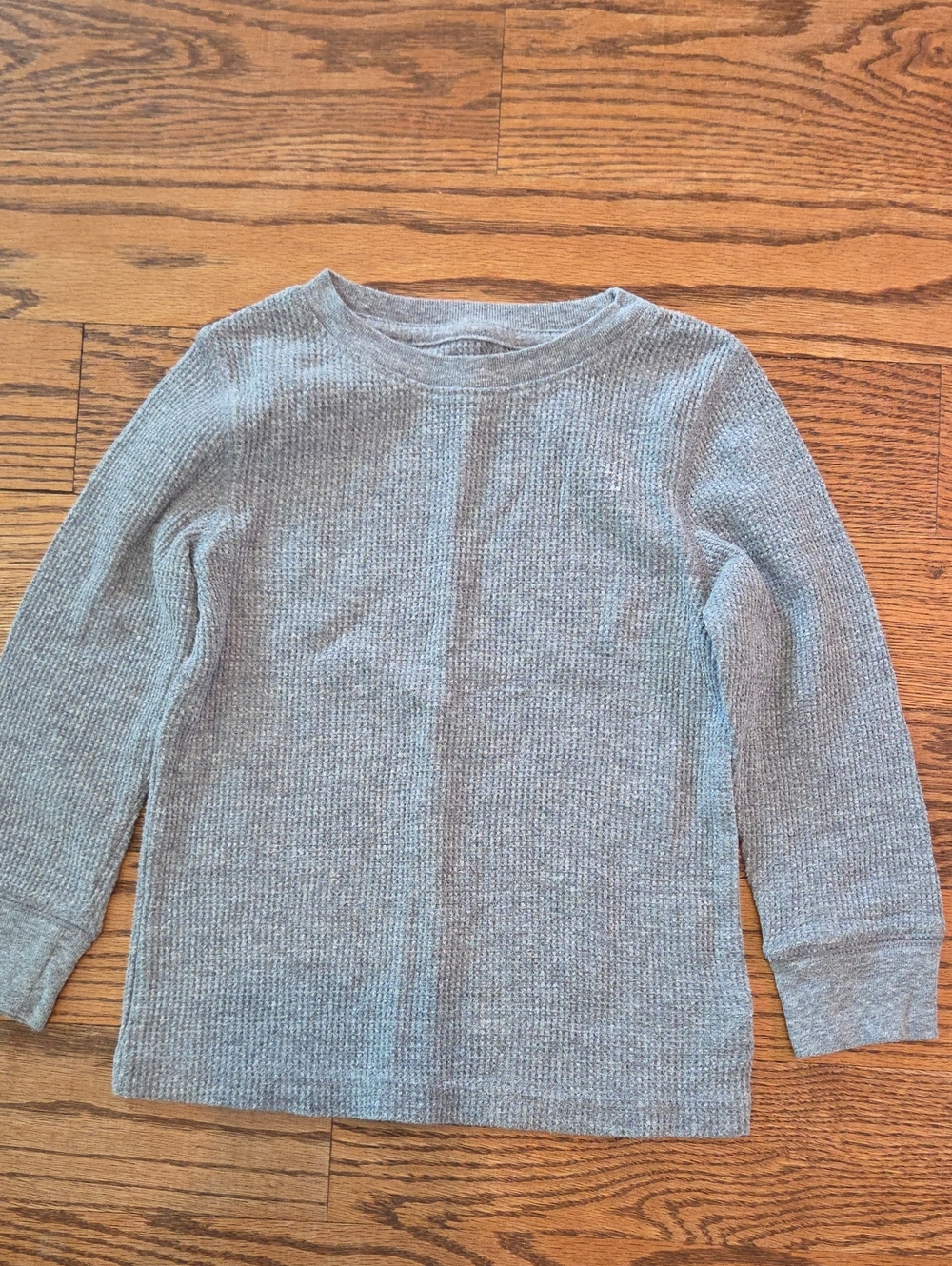 Cat & Jack -  Heather Gray Ribbed Thermal Long Sleeve Top- Size 3T